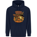 Steampunk Pumpkin Halloween Childrens Kids Hoodie Navy Blue