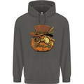 Steampunk Pumpkin Halloween Childrens Kids Hoodie Storm Grey