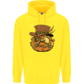 Steampunk Pumpkin Halloween Childrens Kids Hoodie Yellow