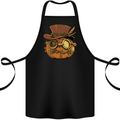 Steampunk Pumpkin Halloween Cotton Apron 100% Organic Black