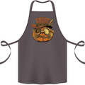 Steampunk Pumpkin Halloween Cotton Apron 100% Organic Dark Grey