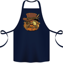 Steampunk Pumpkin Halloween Cotton Apron 100% Organic Navy Blue