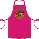 Steampunk Pumpkin Halloween Cotton Apron 100% Organic Pink