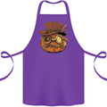 Steampunk Pumpkin Halloween Cotton Apron 100% Organic Purple