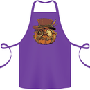 Steampunk Pumpkin Halloween Cotton Apron 100% Organic Purple