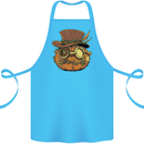 Steampunk Pumpkin Halloween Cotton Apron 100% Organic Turquoise