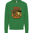 Steampunk Pumpkin Halloween Kids Sweatshirt Jumper Irish Green