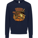 Steampunk Pumpkin Halloween Kids Sweatshirt Jumper Navy Blue
