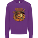 Steampunk Pumpkin Halloween Kids Sweatshirt Jumper Purple