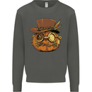 Steampunk Pumpkin Halloween Kids Sweatshirt Jumper Storm Grey