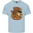 Steampunk Pumpkin Halloween Kids T-Shirt Childrens Light Blue