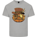 Steampunk Pumpkin Halloween Kids T-Shirt Childrens Sports Grey