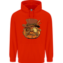 Steampunk Pumpkin Halloween Mens 80% Cotton Hoodie Bright Red
