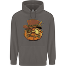 Steampunk Pumpkin Halloween Mens 80% Cotton Hoodie Charcoal