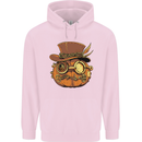 Steampunk Pumpkin Halloween Mens 80% Cotton Hoodie Light Pink