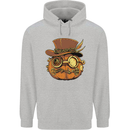 Steampunk Pumpkin Halloween Mens 80% Cotton Hoodie Sports Grey
