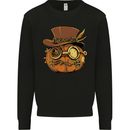 Steampunk Pumpkin Halloween Mens Sweatshirt Jumper Black
