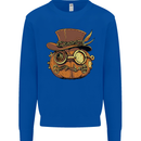 Steampunk Pumpkin Halloween Mens Sweatshirt Jumper Royal Blue