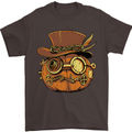Steampunk Pumpkin Halloween Mens T-Shirt 100% Cotton Dark Chocolate