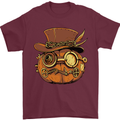 Steampunk Pumpkin Halloween Mens T-Shirt 100% Cotton Maroon