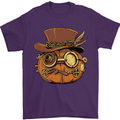 Steampunk Pumpkin Halloween Mens T-Shirt 100% Cotton Purple