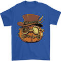 Steampunk Pumpkin Halloween Mens T-Shirt 100% Cotton Royal Blue