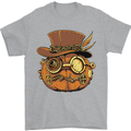 Steampunk Pumpkin Halloween Mens T-Shirt 100% Cotton Sports Grey