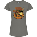 Steampunk Pumpkin Halloween Womens Petite Cut T-Shirt Charcoal