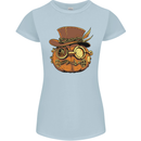 Steampunk Pumpkin Halloween Womens Petite Cut T-Shirt Light Blue