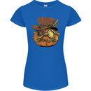 Steampunk Pumpkin Halloween Womens Petite Cut T-Shirt Royal Blue