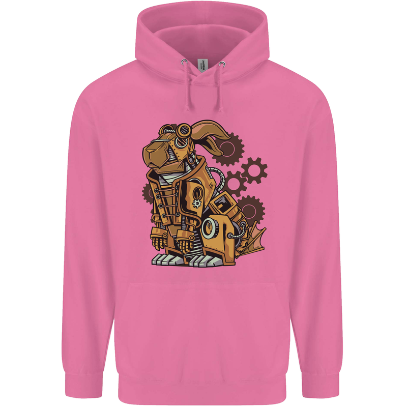 Steampunk Rabbit Childrens Kids Hoodie Azalea