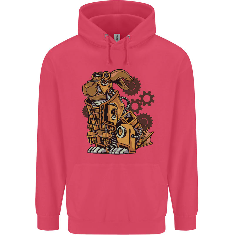 Steampunk Rabbit Childrens Kids Hoodie Heliconia