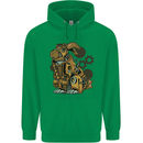 Steampunk Rabbit Childrens Kids Hoodie Irish Green