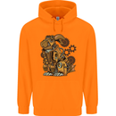 Steampunk Rabbit Childrens Kids Hoodie Orange