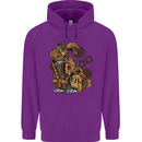 Steampunk Rabbit Childrens Kids Hoodie Purple