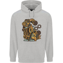 Steampunk Rabbit Childrens Kids Hoodie Sports Grey