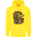 Steampunk Rabbit Childrens Kids Hoodie Yellow