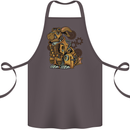 Steampunk Rabbit Cotton Apron 100% Organic Dark Grey