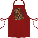 Steampunk Rabbit Cotton Apron 100% Organic Maroon
