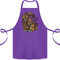 Steampunk Rabbit Cotton Apron 100% Organic Purple