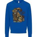 Steampunk Rabbit Kids Sweatshirt Jumper Royal Blue
