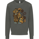 Steampunk Rabbit Kids Sweatshirt Jumper Storm Grey
