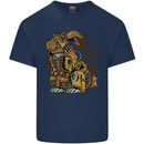 Steampunk Rabbit Kids T-Shirt Childrens Navy Blue