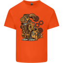 Steampunk Rabbit Kids T-Shirt Childrens Orange