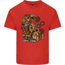 Steampunk Rabbit Kids T-Shirt Childrens Red