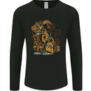 Steampunk Rabbit Mens Long Sleeve T-Shirt Black