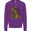 Steampunk Rabbit Mens Sweatshirt Jumper Purple