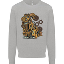 Steampunk Rabbit Mens Sweatshirt Jumper Sports Grey