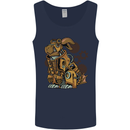 Steampunk Rabbit Mens Vest Tank Top Navy Blue