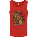 Steampunk Rabbit Mens Vest Tank Top Red